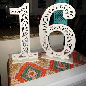3 sweet 16"s  table decor